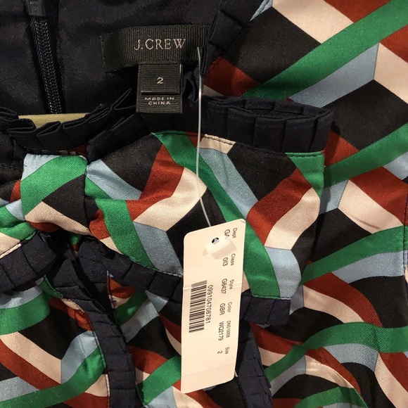 🌸 J. Crew Silk dress in Ratti graphic diamond - Picture 5 of 8